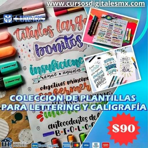 COLECCIÓN DE PLANTILLAS PARA LETTERING Y CALIGRAFÍA